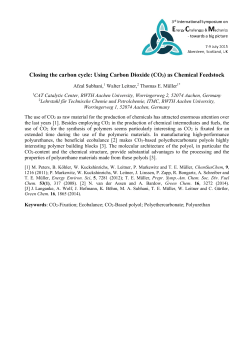 Closing the carbon cycle: Using Carbon Dioxide (CO2) as
