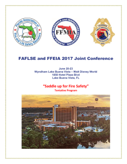 2017 Joint Conference Tentative Program