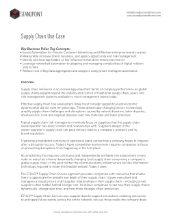 Supply Chain Use Case