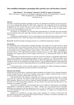 Does modified atmosphere packaging affect particle sizes and
