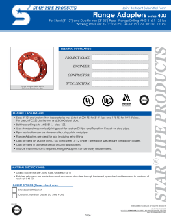 Flange Adaptersseries 400