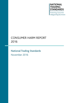 Consumer Harm Report - National Trading Standards