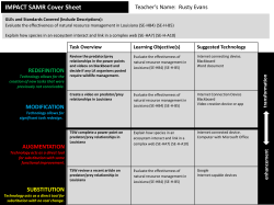 IMPACT SAMR Cover Sheet