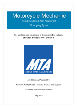 Motor trade - Motorcycle mechanic - Changing