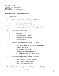 College Drinking - Alcohol Medical Scholars Program
