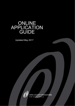 Information requested in the online application