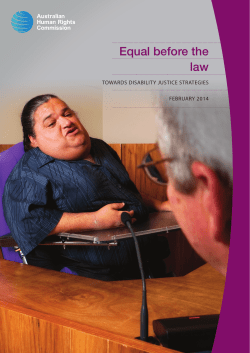 Equal before the law - Australian Human Rights Commission