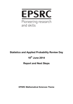 Statistics and Applied Probability Review Day