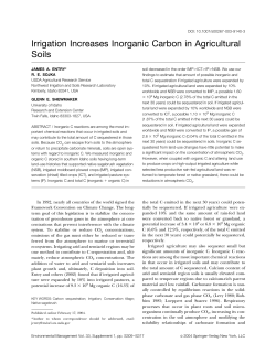 Irrigation Increases Inorganic Carbon in Agricultural Soils