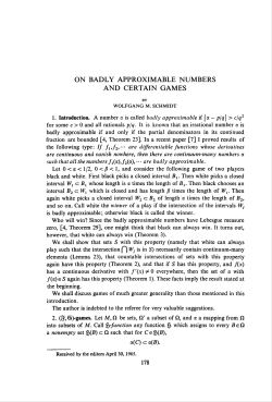 on badly approximable numbers and certain games