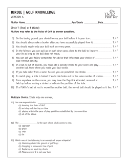 birdie | golf knowledge - The First Tee of Connecticut