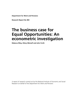 The business case for Equal Opportunities