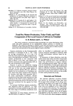 Total dry matter production, tuber yield, and yield components of six