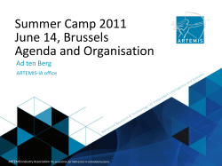Multi-Annual Strategic Plan/RA 2012 - Artemis-IA