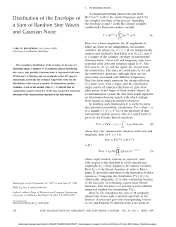 Distribution of the Envelope of a Sum of Random Sine