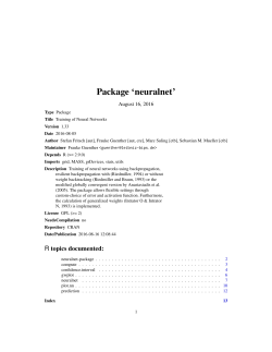 Package `neuralnet`