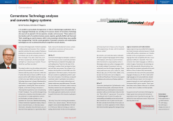 Cornerstone Technology analyses and converts legacy systems