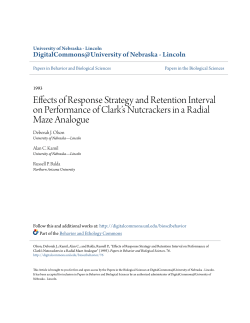 Effects of Response Strategy and Retention Interval on Performance