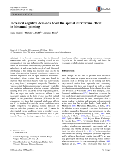 Increased cognitive demands boost the spatial interference effect in