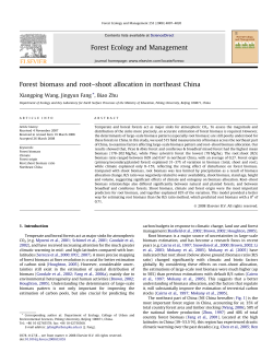 Forest biomass and root&ndash;shoot allocation in northeast China
