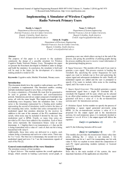 Implementing A Simulator of Wireless Cognitive Radio Network