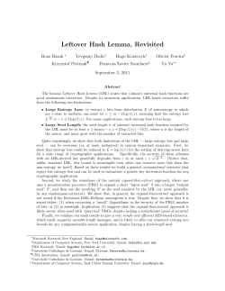 Leftover Hash Lemma, Revisited