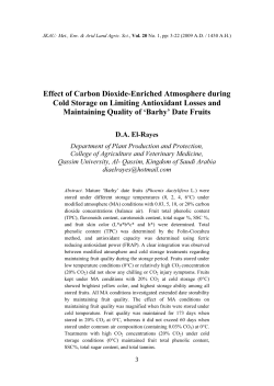 Effect of Carbon Dioxide-Enriched Atmosphere during Cold Storage