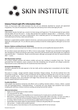 Intense Pulsed Light (IPL) Information Sheet