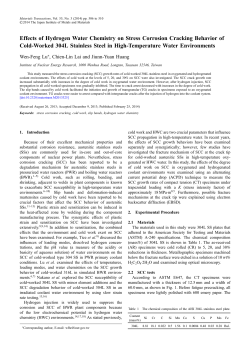 Effects of Hydrogen Water Chemistry on Stress Corrosion Cracking