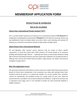 membership application form - Choice Peers International