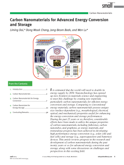 Carbon Nanomaterials for Advanced Energy Conversion and Storage
