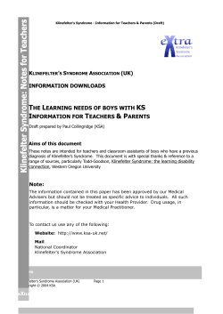 The Learning Needs of Boys with KS rev