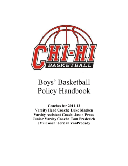 Boys` Basketball Policy Handbook - Chippewa Falls Area Unified