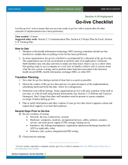 4 Go-live Checklist