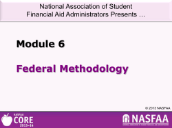 Federal Methodology
