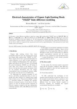 Electrical characteristics of Organic Light Emitting Diode