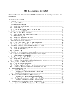IBM Connections 5.5install