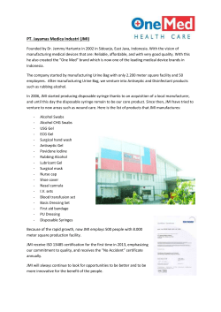 PT. Jayamas Medica Industri (JMI) Founded by Dr. Jemmy Hartanto