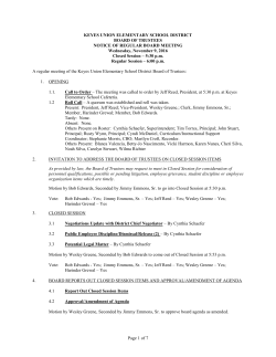 Minutes - Keyes Union School District