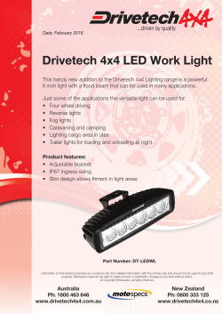 Drivetech 4x4 LED Work Light