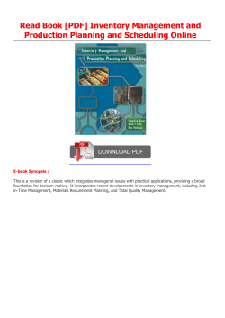 Inventory Management and Production