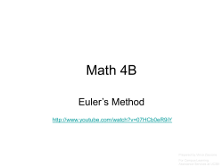 Math 4B Euler Method