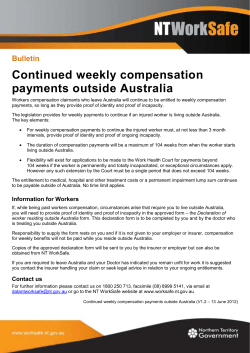 Continued weekly compensation payments outside