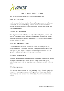 HOW TO BOOST ENERGY LEVELS Here are the