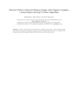 Shortest Paths in Directed Planar Graphs with Negative Lengths: a