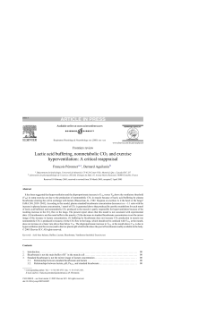 Lactic acid buffering, nonmetabolic CO2 and exercise
