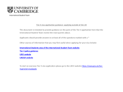 Tier 4 visa application guidance- applying