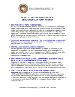 PROCEDURES FOR SETTING UP