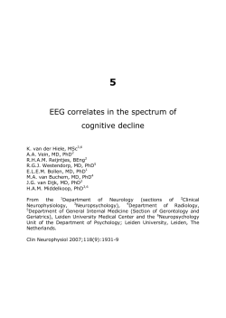 EEG correlates in the spectrum of cognitive decline