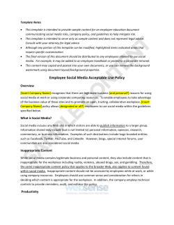 Employee Social Media Acceptable Use Policy
